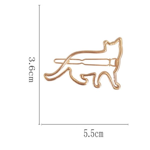 Metal hollow KT cat hairpin alloy frog clip hairpin clip hair accessories - Image 3