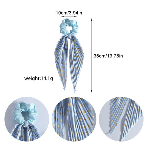 Cute Silk Ponytail Hair Loop Hair Band Hair Accessories Floral Headrope Retro Elastic Printed Hair Rope Women Girl - Image 2