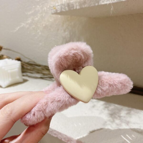 Korea Dongdaemun Love Plush Autumn Winter Grab Clip - Image 10