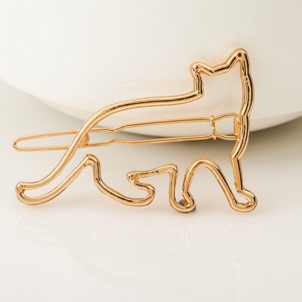 Metal hollow KT cat hairpin alloy frog clip hairpin clip hair accessories - Image 4