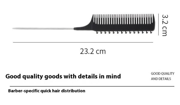 New Oil Head Hair Salon Barber Shop Hairdressing Plastic Pointed Tail With Hook Dyeing Comb - Image 9