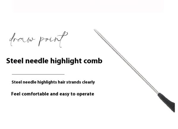 New Oil Head Hair Salon Barber Shop Hairdressing Plastic Pointed Tail With Hook Dyeing Comb - Image 10