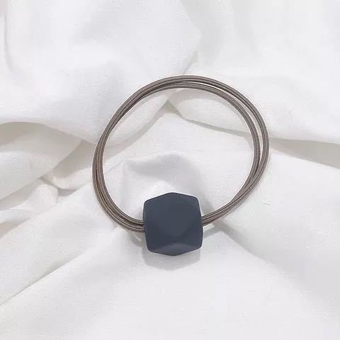 Simple Moradi Color Hair Elastic Band Adult Fashion Temperament Octagonal Beads Hair Ring - Image 5