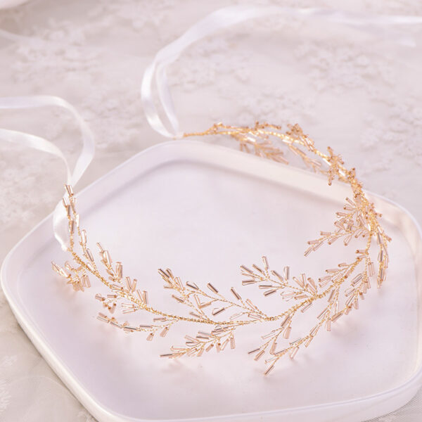 European And American Crystal Hair Band Hand-woven Bridal Headdress - Image 2