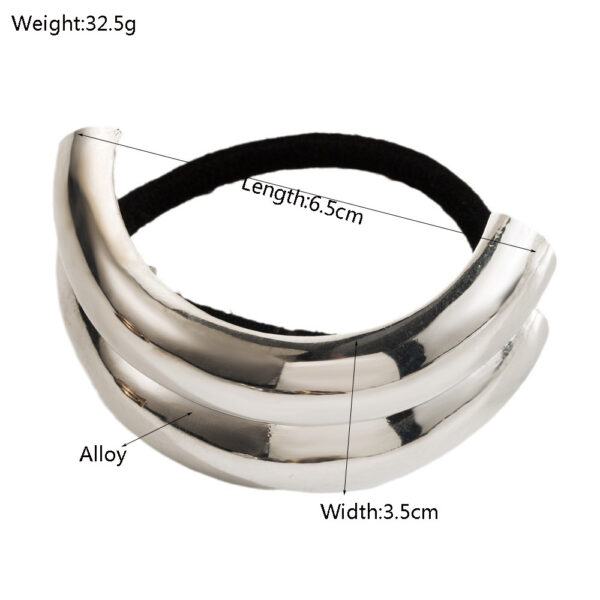 Temperamental Cold Style Geometric Metal High Elastic Twist Semicircle Shape All Match Hair Accessories - Image 3