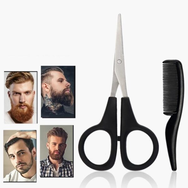 Facial Hair Modification Scissors Suit Plus Small Comb - Image 1