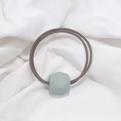 Simple Moradi Color Hair Elastic Band Adult Fashion Temperament Octagonal Beads Hair Ring - Image 4