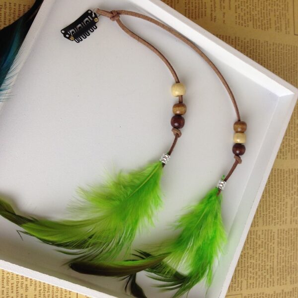 Indian Feather Tassel Hair Piece - Image 7