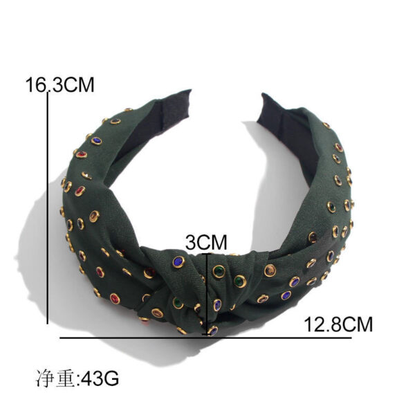 Hot Rhinestone Color Flashing Rhinestone Knotted Headband - Image 2