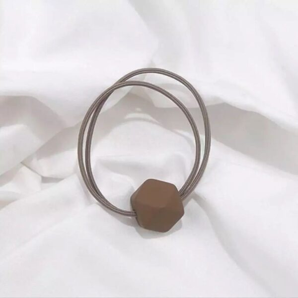 Simple Moradi Color Hair Elastic Band Adult Fashion Temperament Octagonal Beads Hair Ring - Image 6