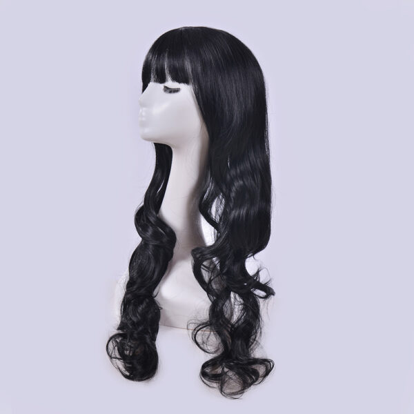Full Head Pull-over Style Air Bangs High Temperature Silk Curls - Image 2