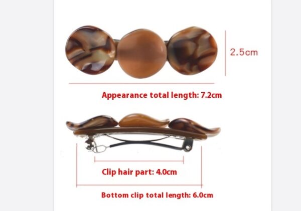 Small Size Acetate Back Head Female Spring Hairpin - Image 7