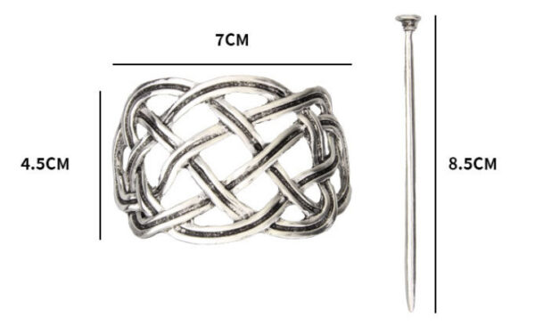 Celtic Norwegian Vintage Metal Woven Hairpin - Image 6