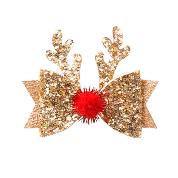 European And American Children Christmas Antlers Barrettes - Image 3