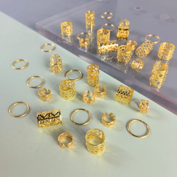 80 Metal Hair Rings Diy Dirty Braid Buckle Rings - Image 4