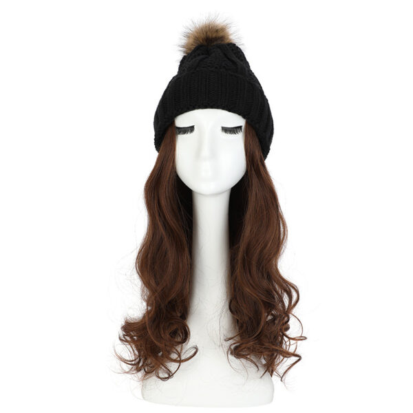 Women's Hat Wig Detachable Woolen Cap - Image 5