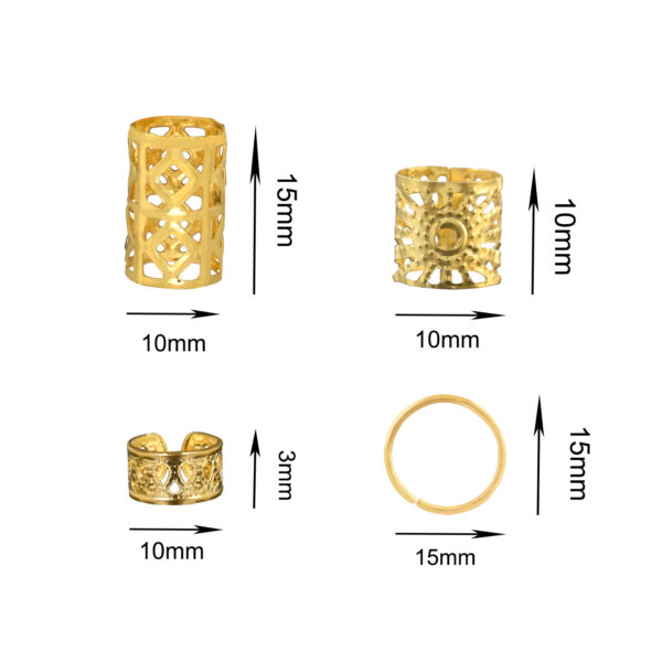 80 Metal Hair Rings Diy Dirty Braid Buckle Rings - Image 5