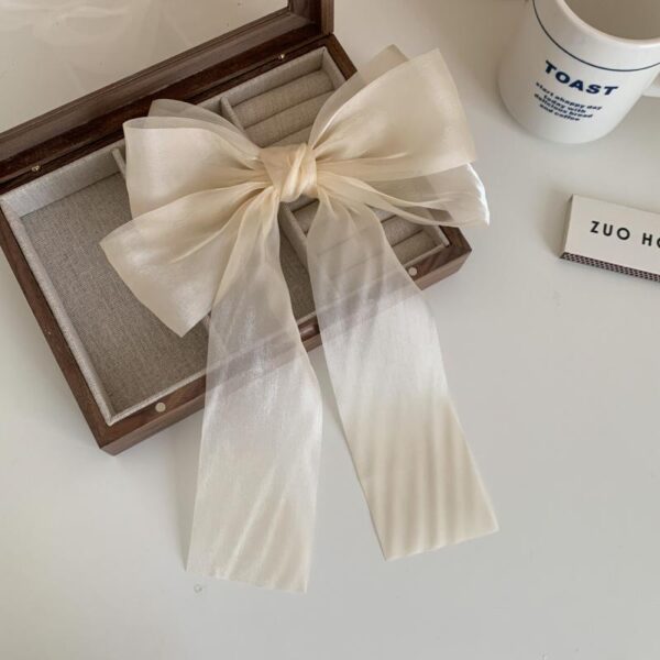 Female Sweet Desire Mesh Bow Hair Clip - Image 6