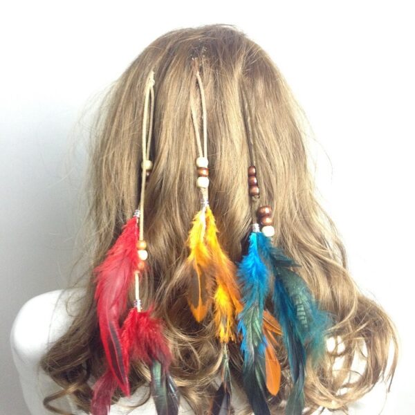 Indian Feather Tassel Hair Piece - Image 1