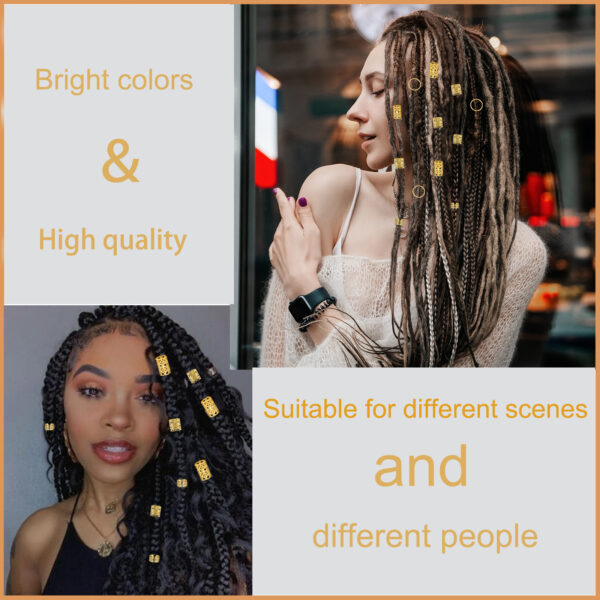 80 Metal Hair Rings Diy Dirty Braid Buckle Rings - Image 6