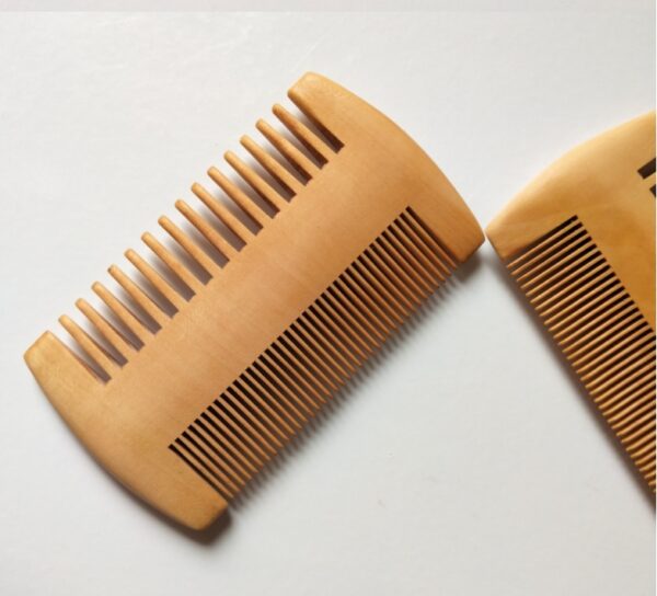 Simple Retro Double-sided Peach And Beech Comb - Image 4