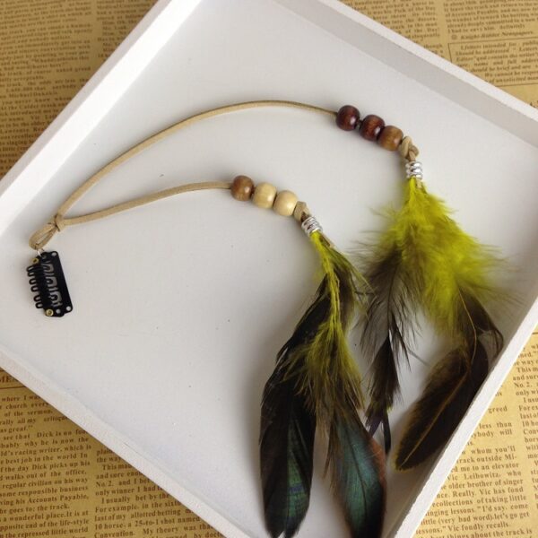 Indian Feather Tassel Hair Piece - Image 8