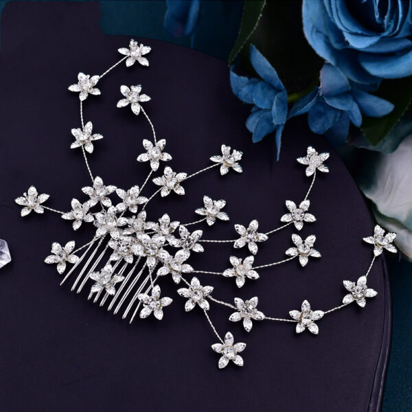 Bridal Handmade Rhinestones Hair Combing Ornaments - Image 5