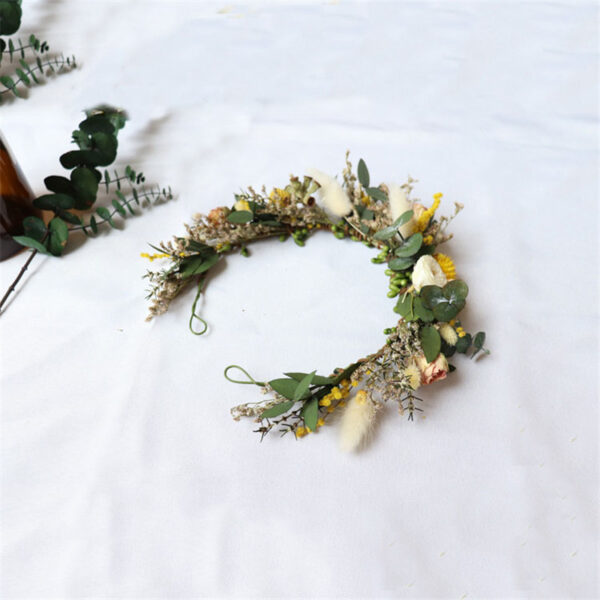 Dry flower wreath bridal headdress - Image 3