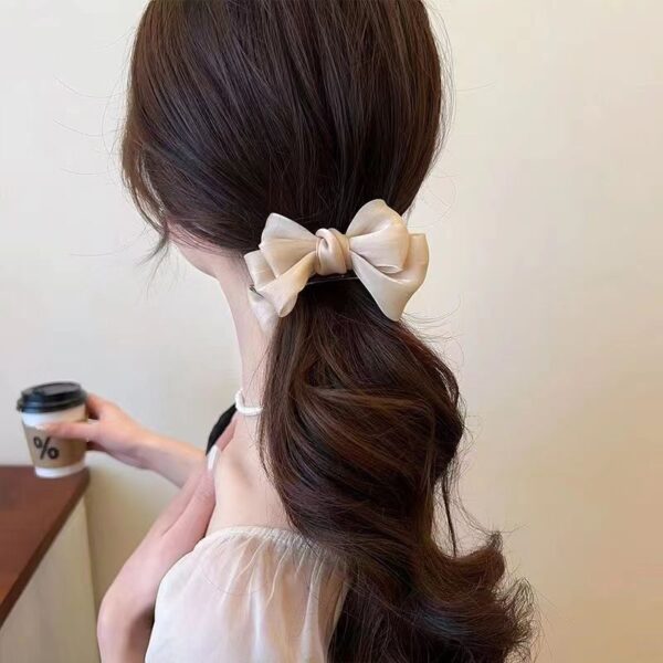 Elegant Bow Bun Grip Female Accessories - Image 7