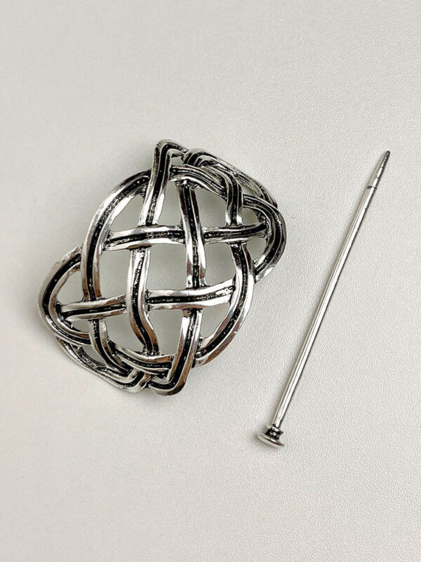 Celtic Norwegian Vintage Metal Woven Hairpin - Image 5