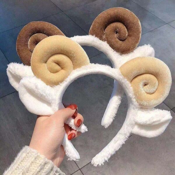 Hoop Cute Plush Sheep Horn Headdress Sweet Lady - Image 5