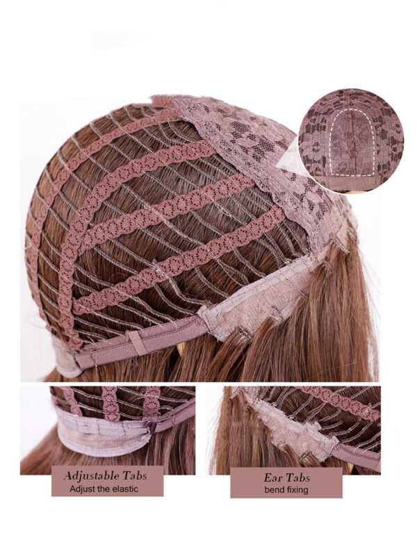 Wig With Full Bangs Long Curly Hair Full Set - Image 10