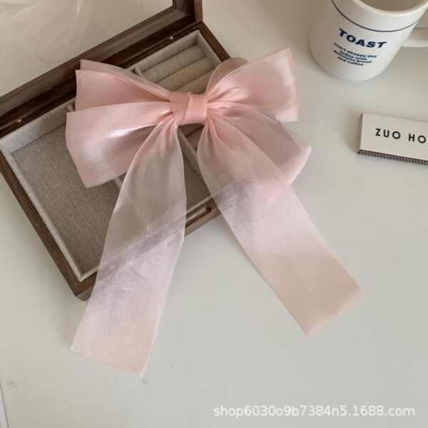 Female Sweet Desire Mesh Bow Hair Clip - Image 7