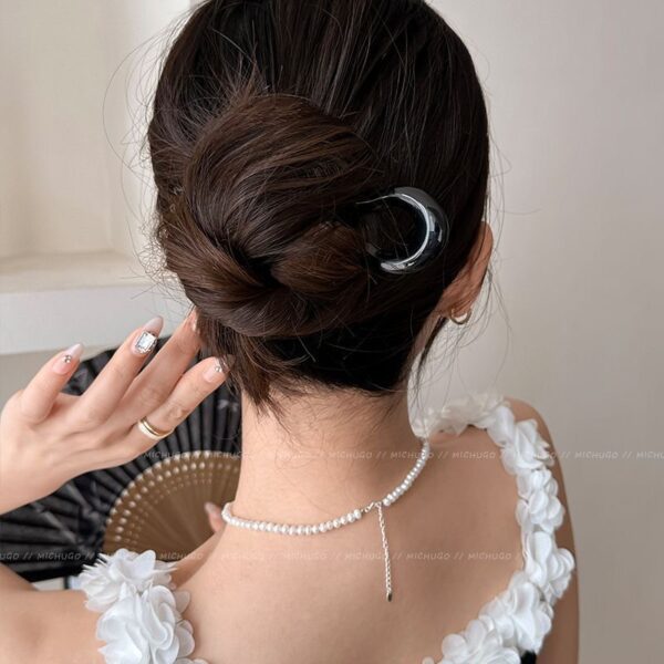 Acrylic Women'S Hairpin Back Head Updo Pin - Image 4