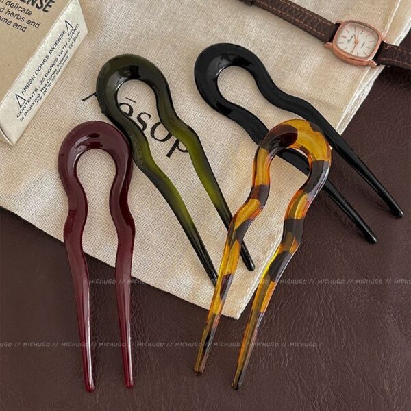 Acrylic Women'S Hairpin Back Head Updo Pin - Image 3