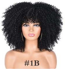 12 Inch African Black Short Curly Hair Wig - Image 2