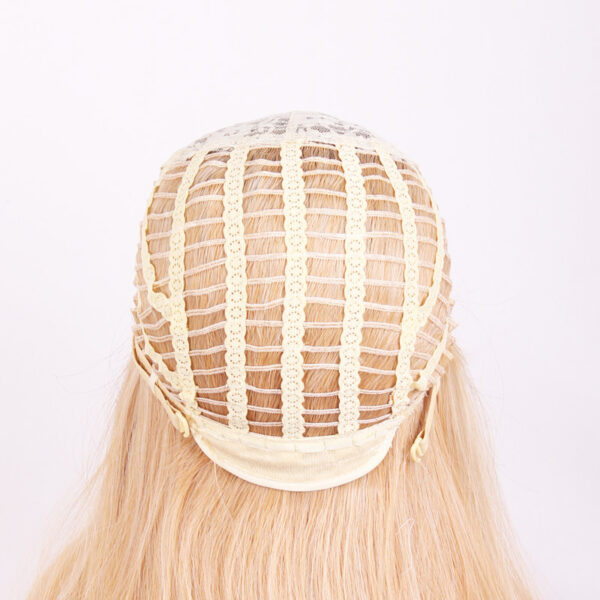 Women's Long Curly Hair With Medium Parted Bangs And Ombre Gradient Headgear - Image 5