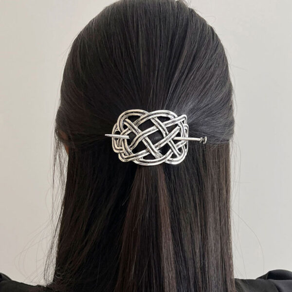 Celtic Norwegian Vintage Metal Woven Hairpin - Image 4