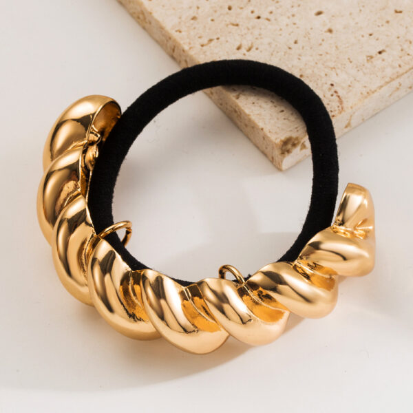 Temperamental Cold Style Geometric Metal High Elastic Twist Semicircle Shape All Match Hair Accessories - Image 8
