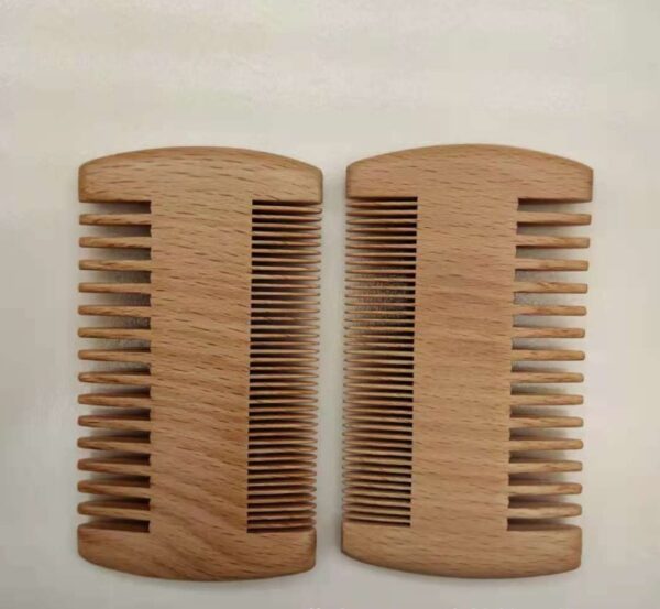 Simple Retro Double-sided Peach And Beech Comb - Image 7