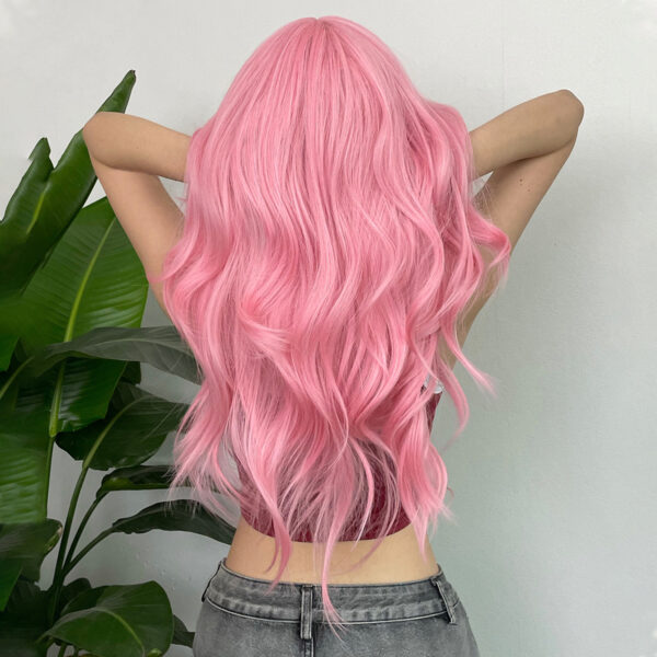 Wig With Full Bangs Long Curly Hair Full Set - Image 4