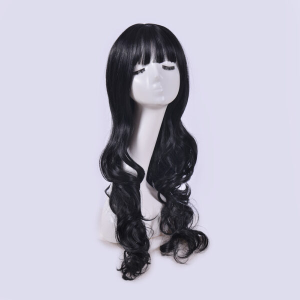 Full Head Pull-over Style Air Bangs High Temperature Silk Curls - Image 3