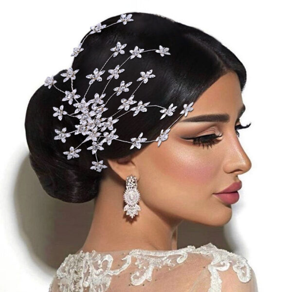 Bridal Handmade Rhinestones Hair Combing Ornaments - Image 2