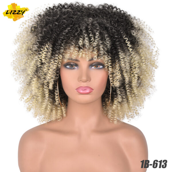 12 Inch African Black Short Curly Hair Wig - Image 7
