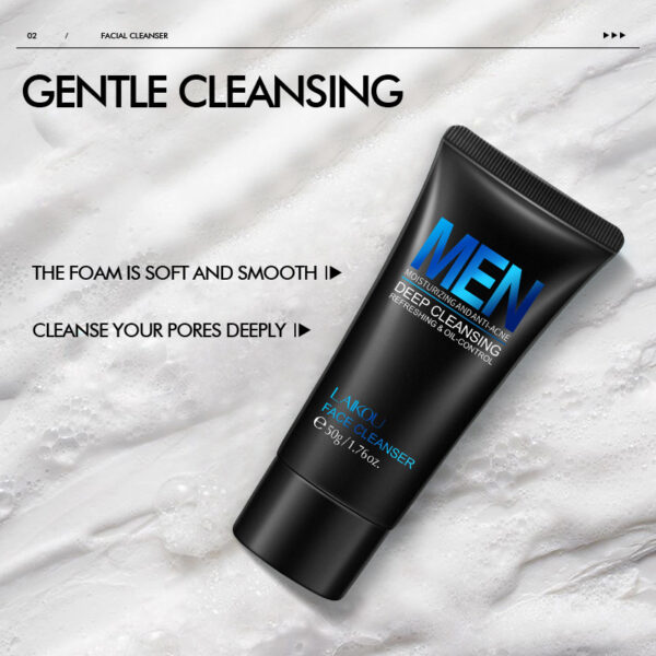Skincare Facial Cleansing Men's Scrub Cleanser 50g - Image 4