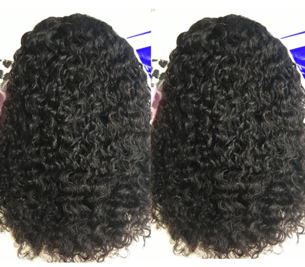 Kinky Curly Short Bob Lace Front Human Hair Wig - Image 3