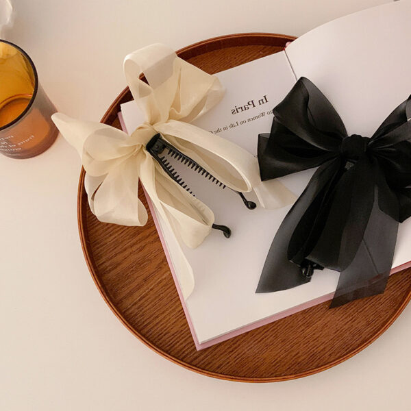 Women's Fashion Simple Mesh Bow Hair Card - Image 1