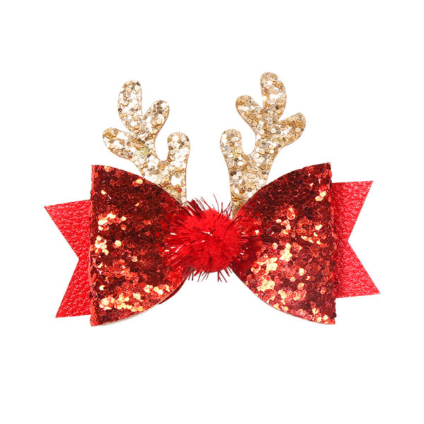 European And American Children Christmas Antlers Barrettes - Image 4