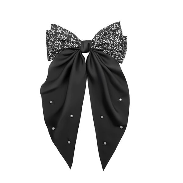 Floral Pearl Bow Headdress Big Hairpin Women - Image 5