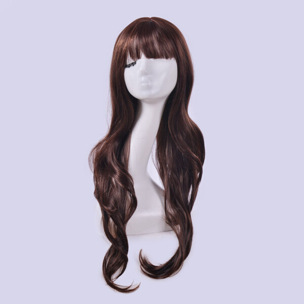 Full Head Pull-over Style Air Bangs High Temperature Silk Curls - Image 7